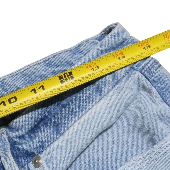 Good American 90s Two Tone Busted Knee Relaxed Fit High Waist Size 8/29 - Picture 5 of 11